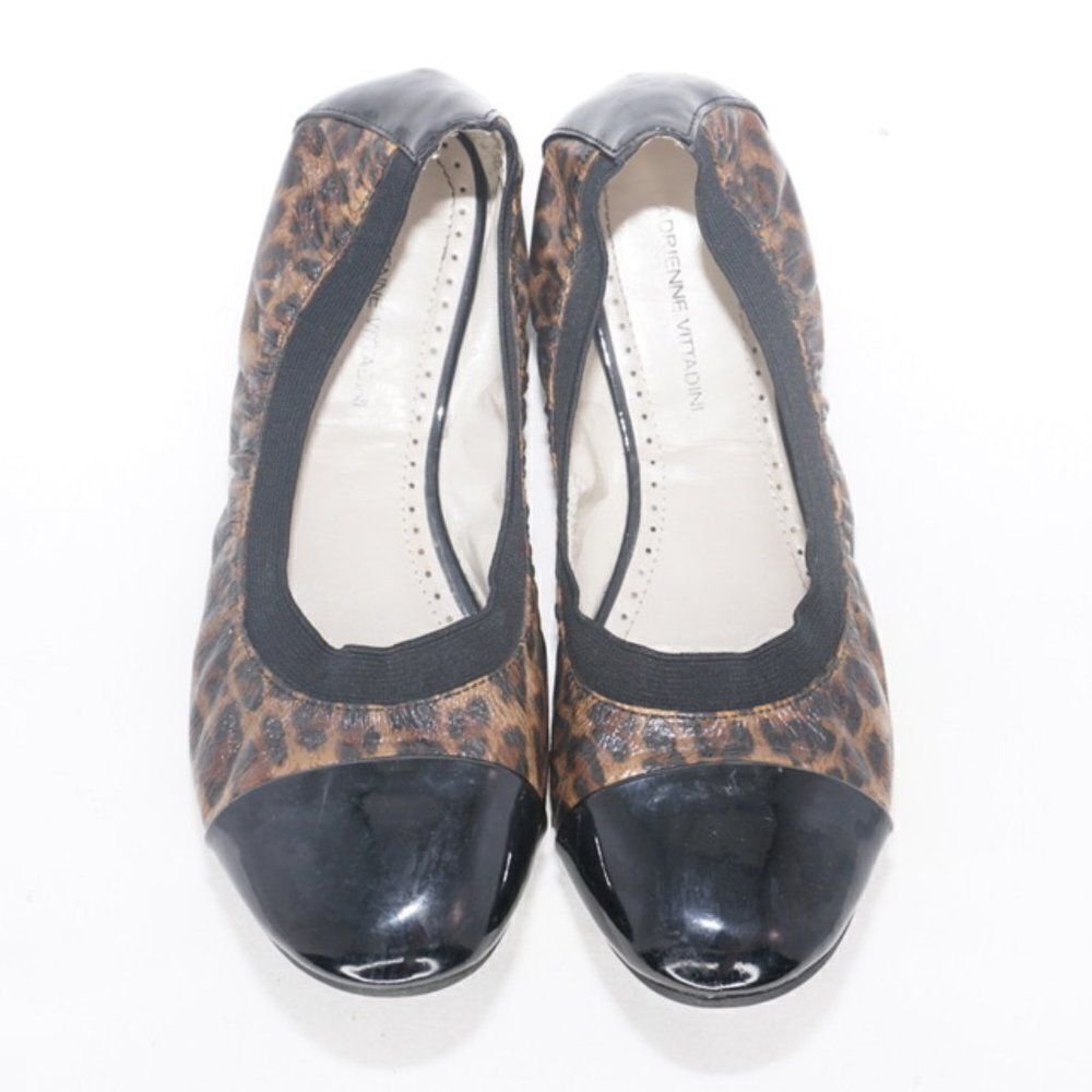 Adrienne Vittadini 'Vienna' Animal Print Cap Toe Ballet Flats, Size 7